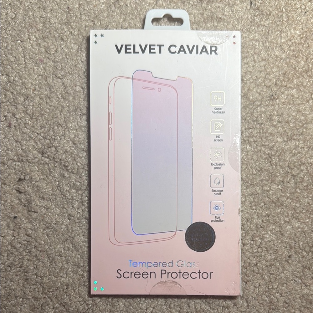 Velvet Caviar Tempered Glass Screen Protector - Black and Pink